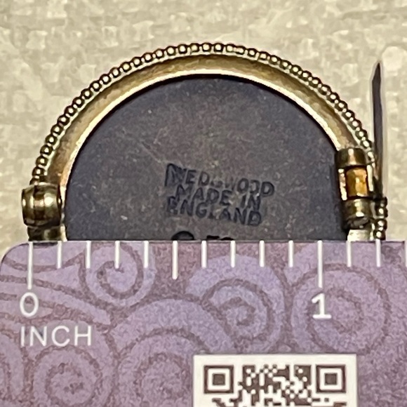 # SOLD# STERLING VTGVictorian Cameo Cupid Wedgwood Brooch Jasper Ware Pin - Picture 8 of 9